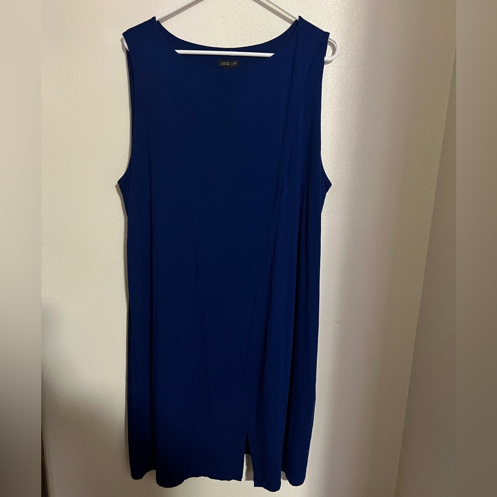 J. JILL Classic Wearever Collection Sleeveless Casual Dress Royal Blue Wms Sz XL